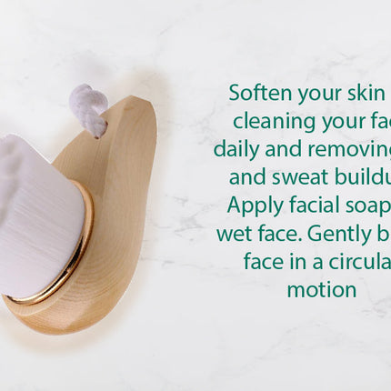 Facial Brush with Bamboo Handle