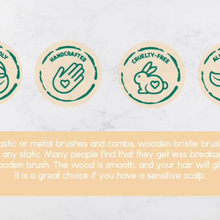 Wooden Detangling Hair Brush