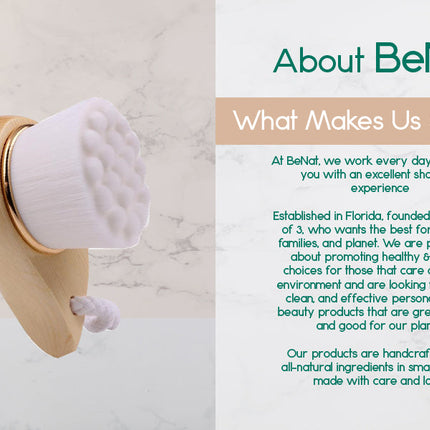 Facial Brush with Bamboo Handle