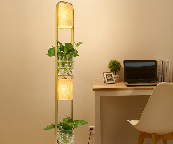 Vertical Plant Hydroponic Decoration Warm Floor Lamp