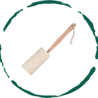 Natural Loofah Bath Brush w/Long Handle.