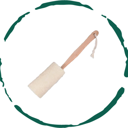 Natural Loofah Bath Brush w/Long Handle.