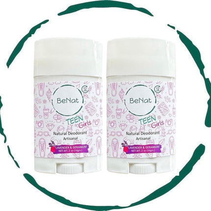 2-Pack all-Natural Deodorants for Kids & Teens