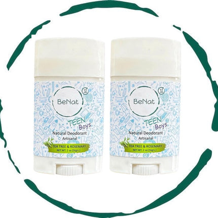 2-Pack all-Natural Deodorants for Kids & Teens