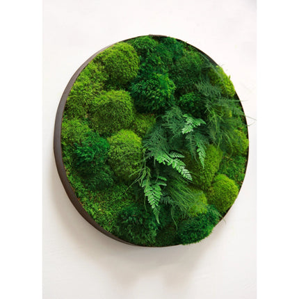 Fern & Moss Whisky Barrel Plant Painting Handmade 22”-25” Round