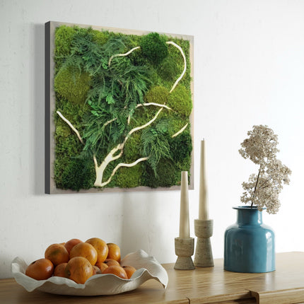 White Winding Branch 18” X 18”