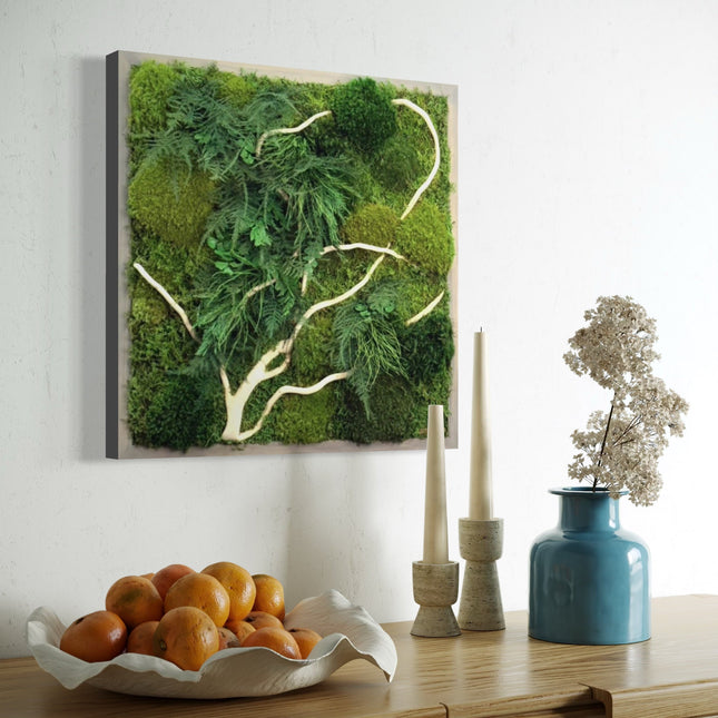 White Winding Branch 18” X 18”