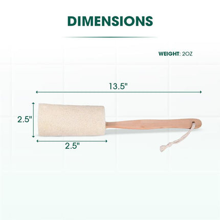 Natural Loofah Bath Brush w/Long Handle.