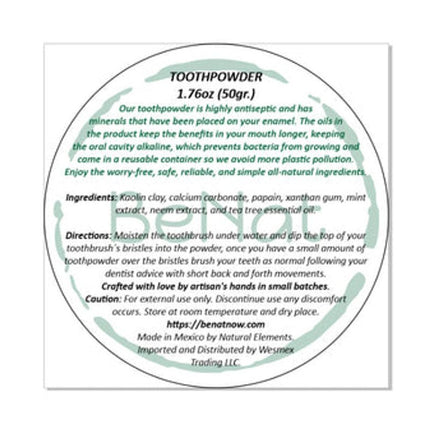 All-Natural Tooth Powder. Eco-Friendly.